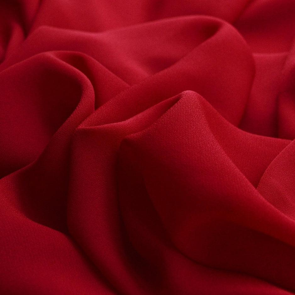Georgette Dress Fabric - Red