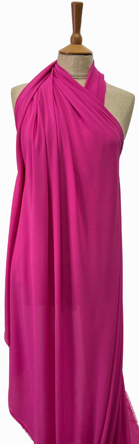 Georgette Dress Fabric - Bubble Gum