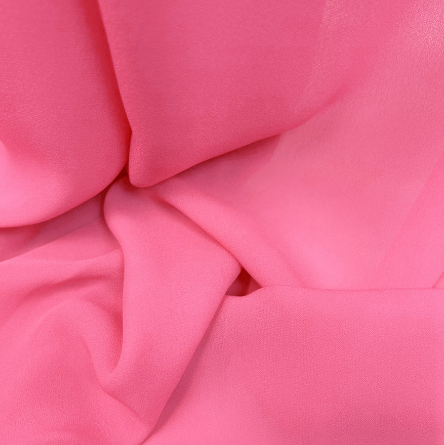 Georgette Dress Fabric - Cerise