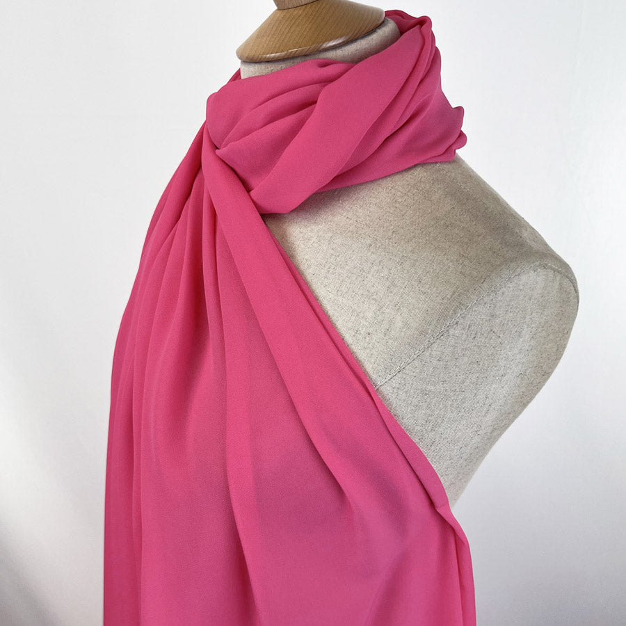 Georgette Dress Fabric - Cerise