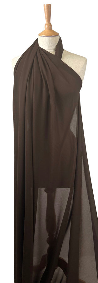 Georgette Dress Fabric - Chocolate