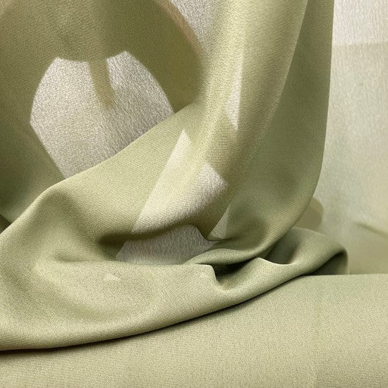 Remnant - Georgette Dress Fabric - Fern Green (1m)
