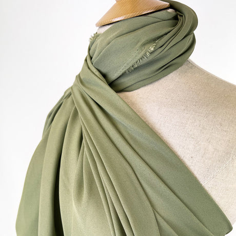 Georgette Dress Fabric Fern Green Side