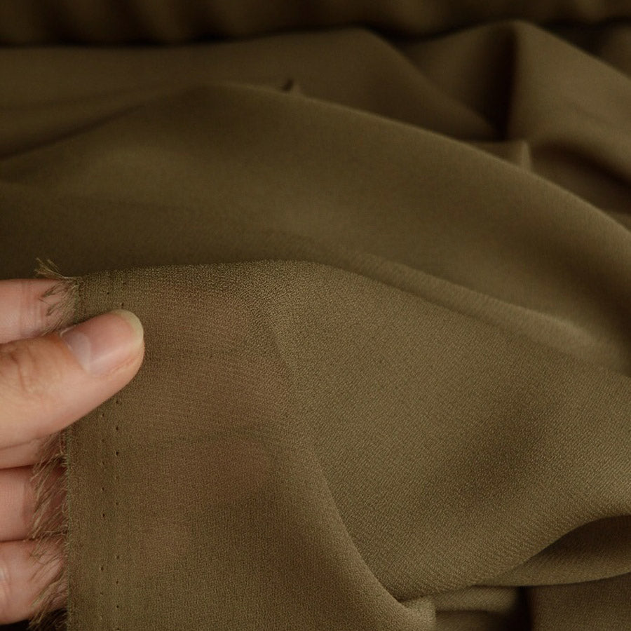 Georgette Dress Fabric - Khaki