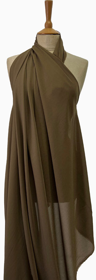 Georgette Dress Fabric - Khaki