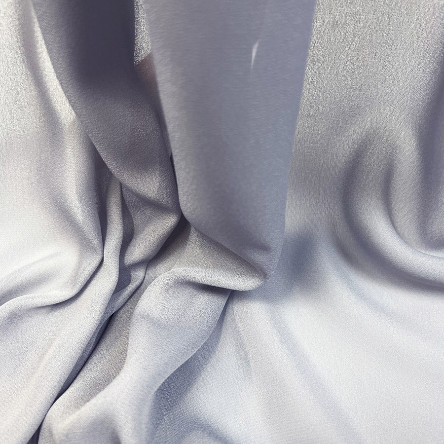 Remnant - Georgette Dress Fabric - Pale Grey (1.65m)