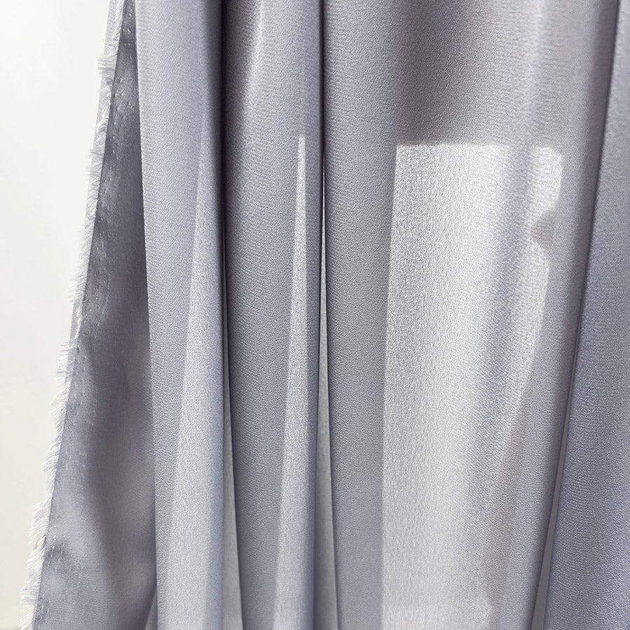Remnant - Georgette Dress Fabric - Pale Grey (1.65m)