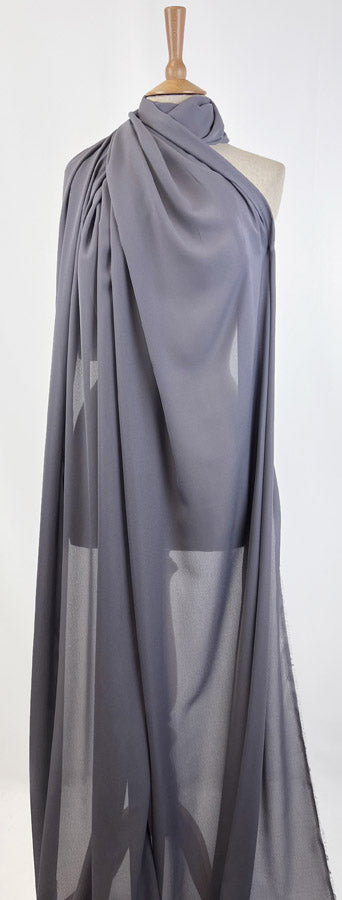 Georgette Dress Fabric Storm Grey Dress
