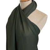 Remnant - Georgette Dress Fabric - Forest Green (2m)