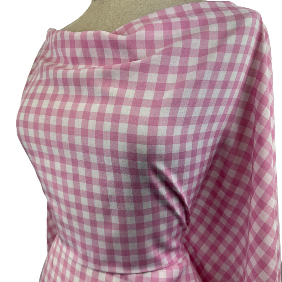 Gingham Viscose Blush