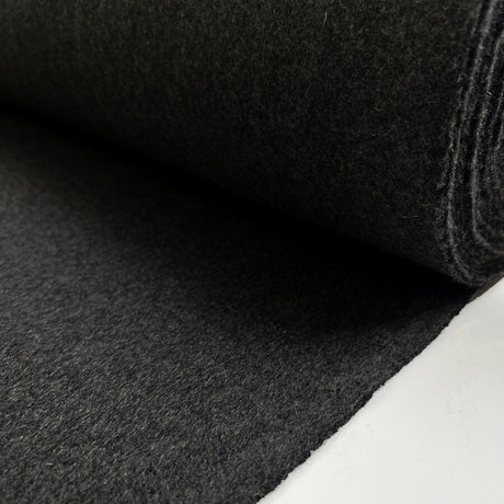 Good better best charcoal grey italian wool melton coating fabric roll
