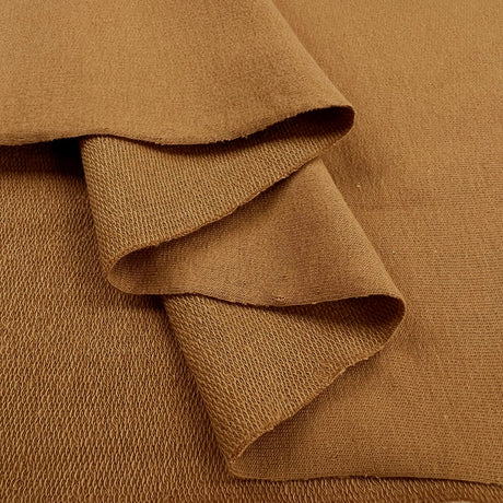 Gots Organic French Terry Gingerbread Cotton Elastane Knitted Plain Jersey Fabric Fold F5183890 B841 4B3F 8210 8B7Dbab08589