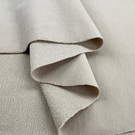Gots Organic French Terry Pebble Cotton Elastane Knitted Plain Jersey Fabric Fold 62684A27 4347 4035 Be50 560E55F053F3