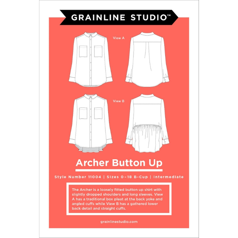 Grainline Studio - Archer Shirt Pattern (US 0-18)