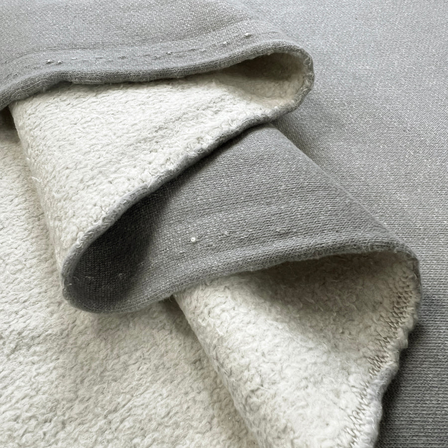 Grey Cotton Elastane Marl Sweatshirt Fabric Fold