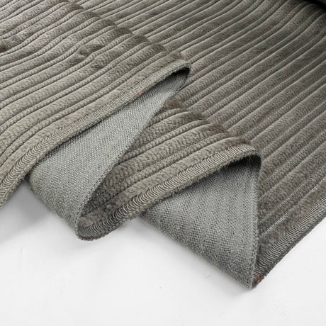 Grey Taupe Chunky Jumbo Corduroy Fabric Between The Lines Fold
