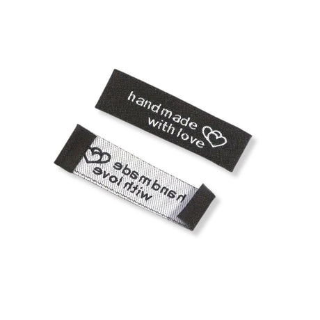 Handmade With Love Sewing Labels Black