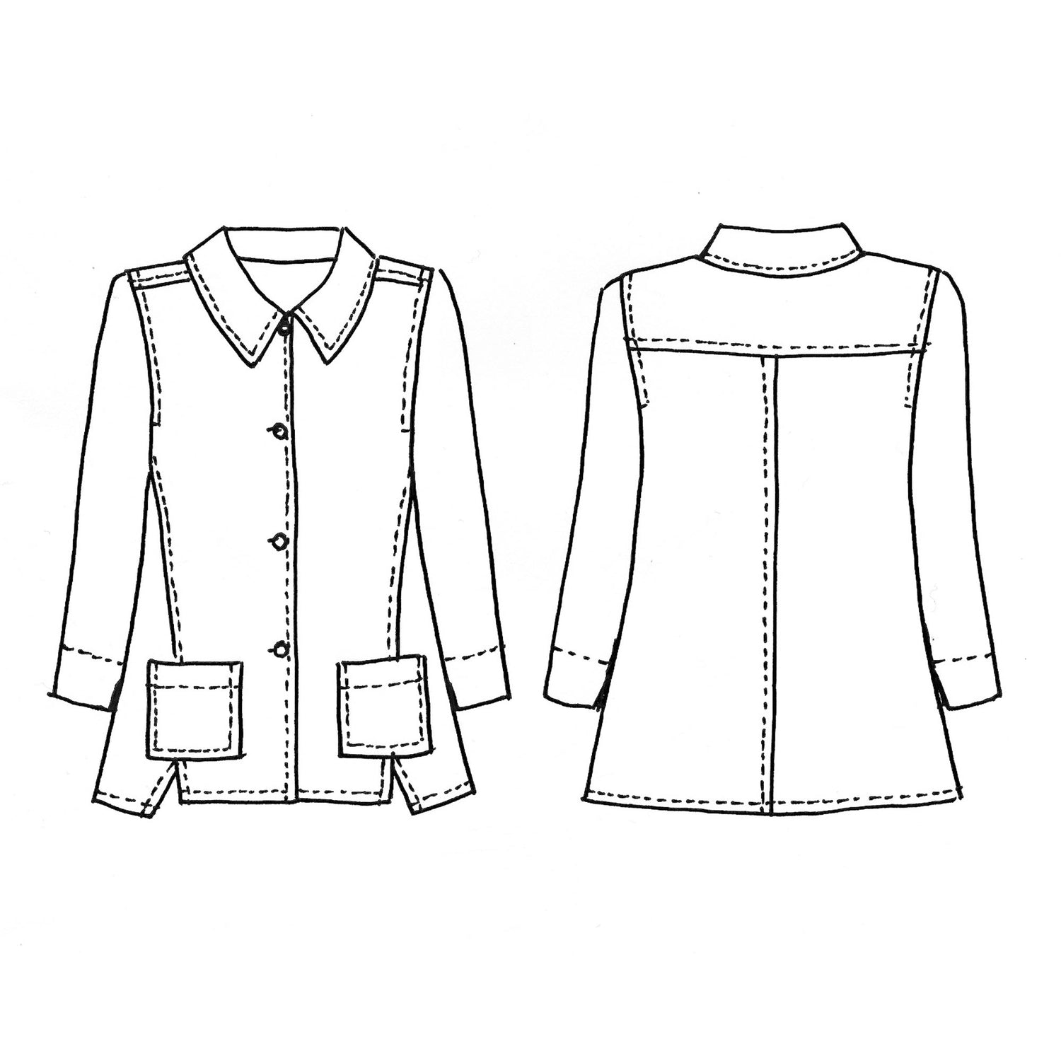 Tessuti - Harlow Shirt Sewing Pattern (UK 6-16)