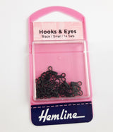 Hemline - Hooks and Eyes - Small - Black
