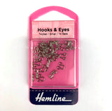 Hemline - Hooks and Eyes - Small - Nickel