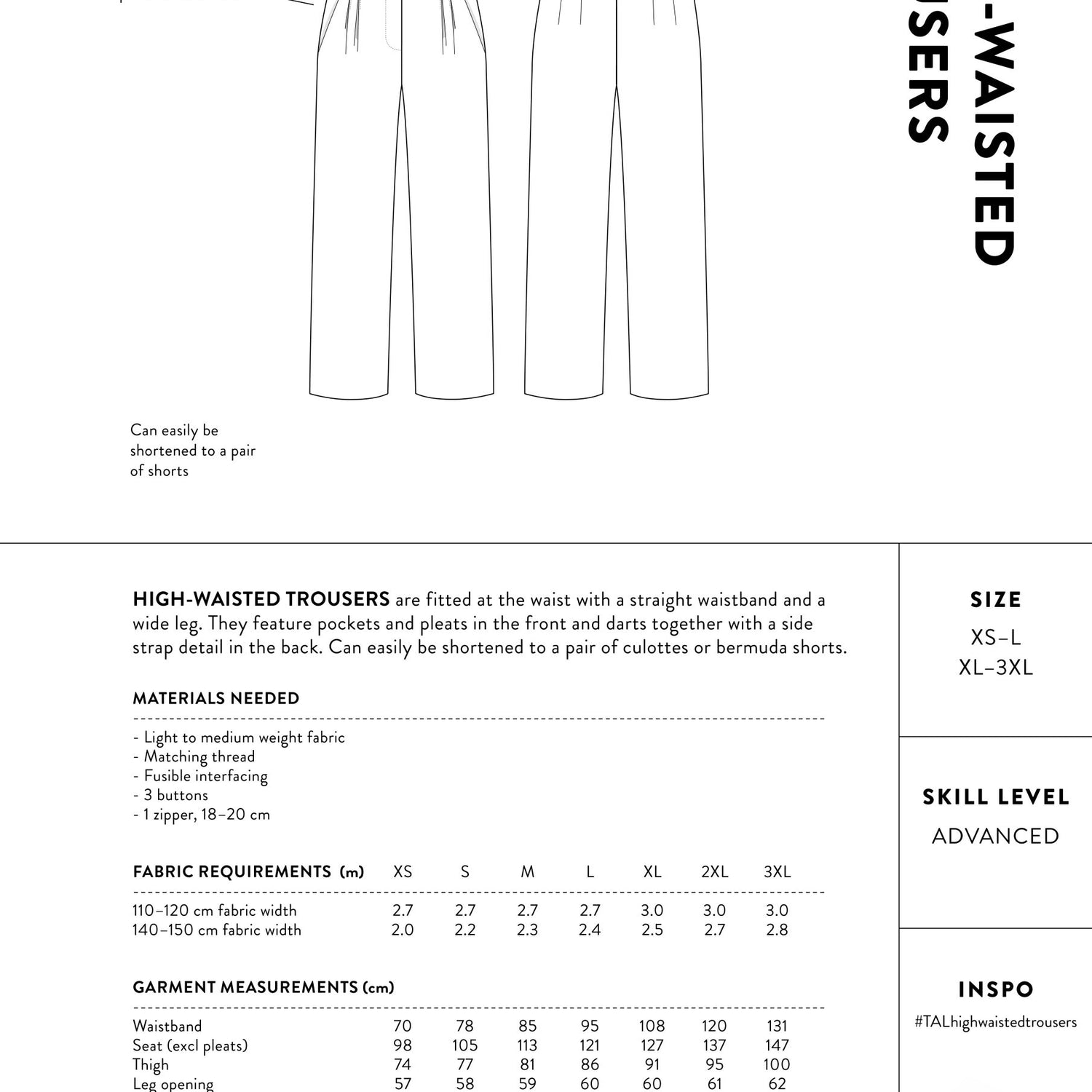 The Assembly Line - High-Waisted Trousers Pattern