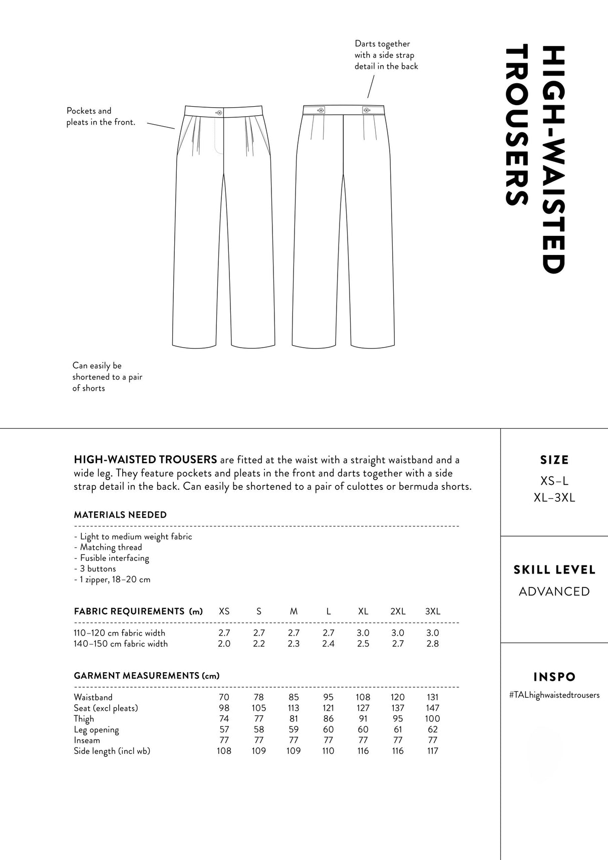 The Assembly Line - High-Waisted Trousers Pattern