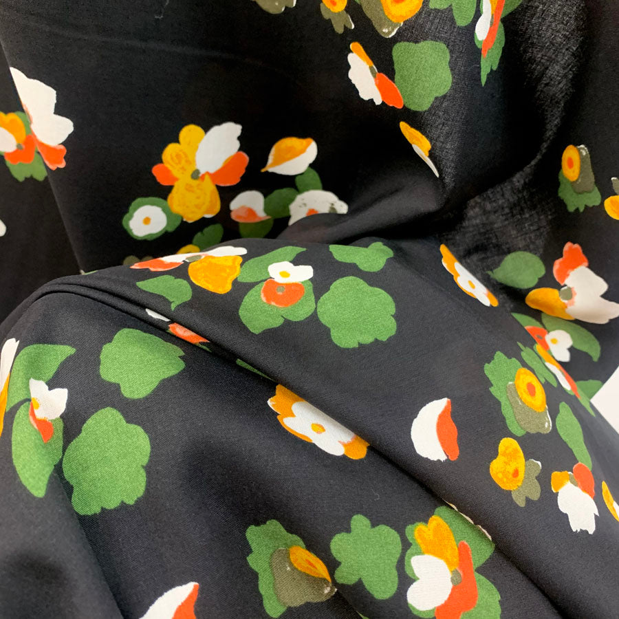 Challis - Floral Pop - Black
