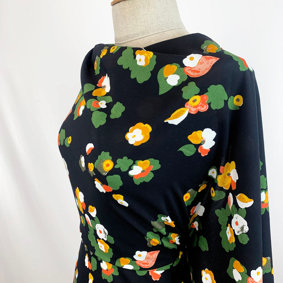 Challis - Floral Pop - Black