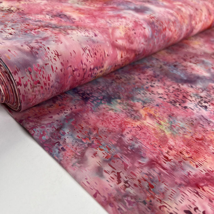 Hoffman Bali Cotton Lawn - Blooms - Pink