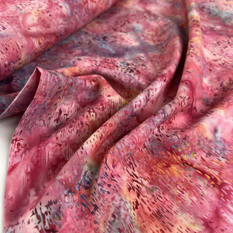 Hoffman Bali Cotton Lawn - Blooms - Pink