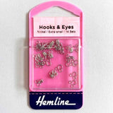 Hemline - Hooks and Eyes - Extra Small - Nickel