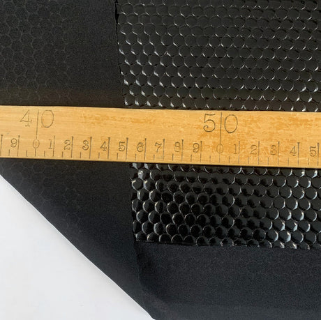 Hopelessly Devoted Knitted Coated Dotty Black Polyester Jersey Fabric Reverse Fabric Photo 1