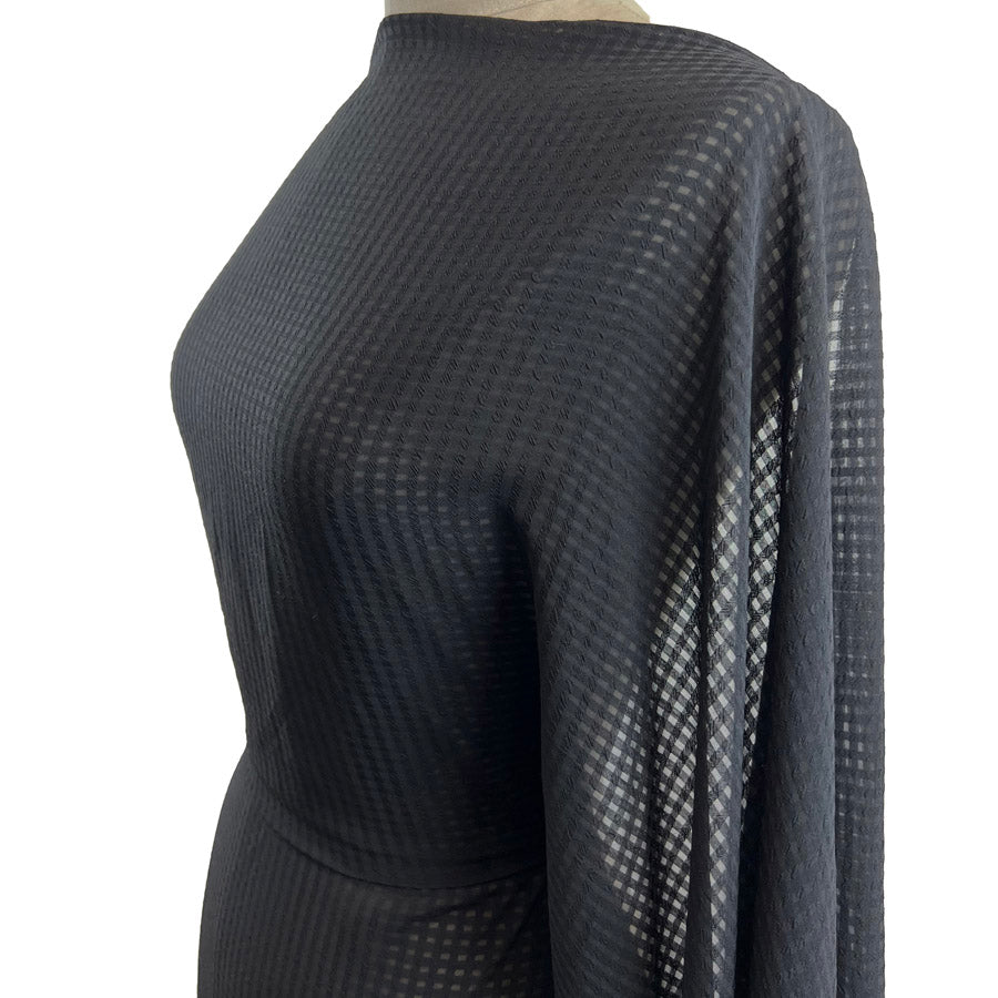 Hopscotch Black Check Dressmaking Fabric Mannequin