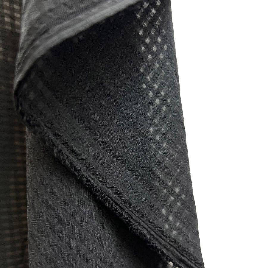 Hopscotch Black Check Dressmaking Fabric Mannequin Drape