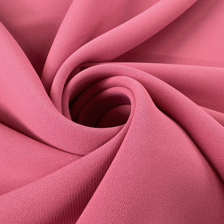 Hot Pink Polyester Woven Dressmaking Fabric Twist