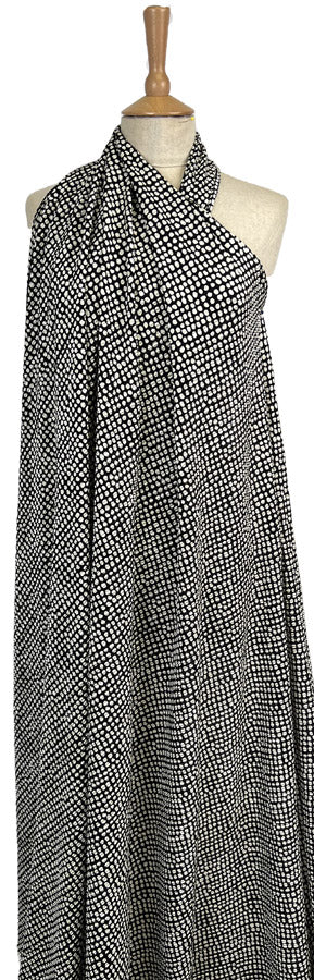 I Ll Take That Polyester Black White Spotty Crinkl