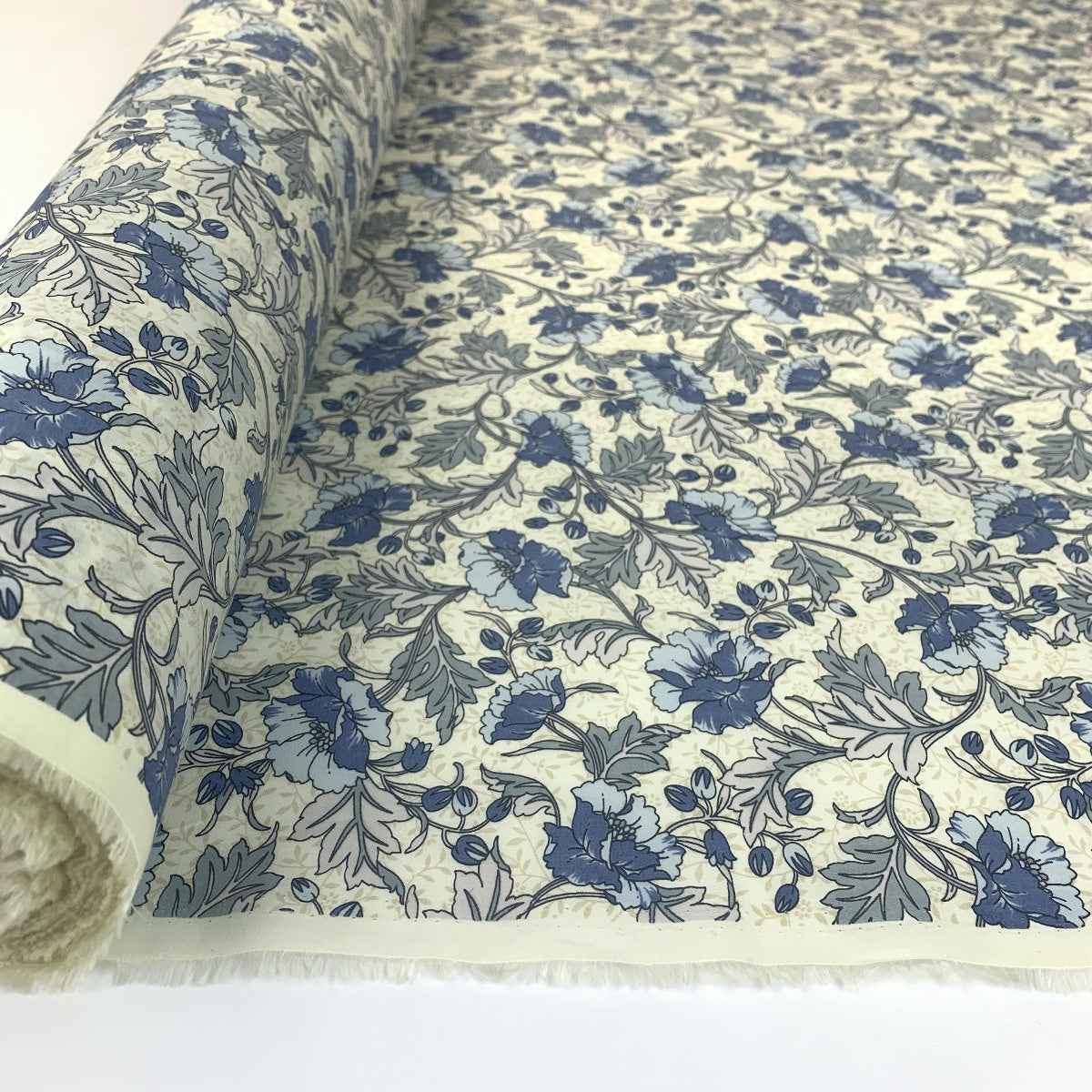 Pima Cotton Lawn - Mary Ann Blue