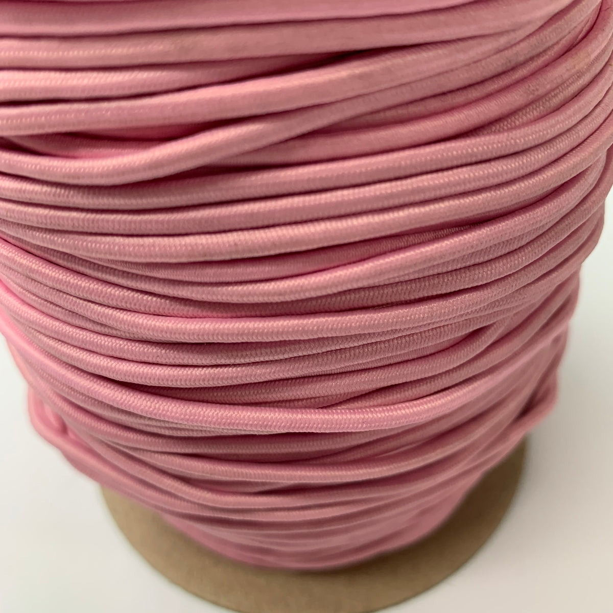 Pink Elastic Round Cord (2.5mm) - Sold in Metre Lengths – Croft Mill