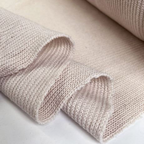 Inwool Cavo Knit Viscose Pale Pink Cable Knitted Jersey Fabric Fold