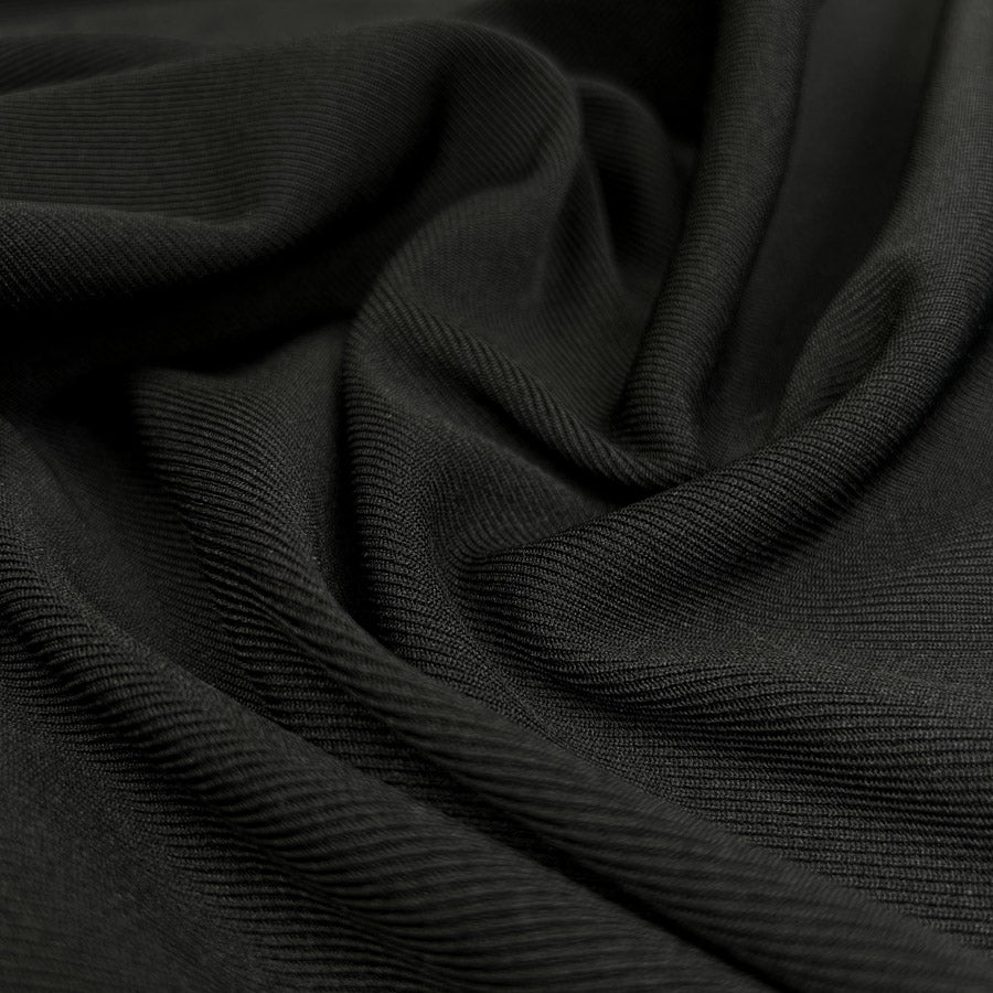 InWool Jersey Rib - Black