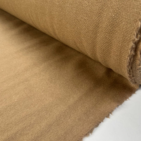 Ita Collection Notalot Wool Alpaca Honey Brown Brushed Coating Fabric Roll