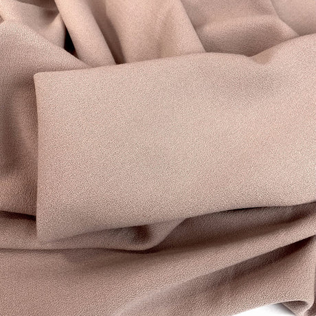 Italian Crepe Blush Plain Polyester Viscose Mix Stretch Crepe Dress Fabric Fabric Photo