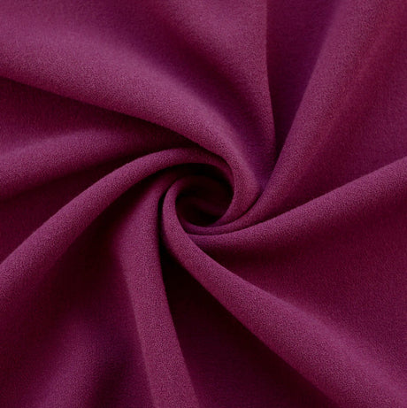 Italian Crepe Damson Ii Polyester Dark Damson Dress Fabric Cud
