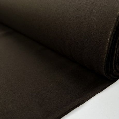 Italian 100% Brushed Cotton Dark Brown Fabric Westwood Roll