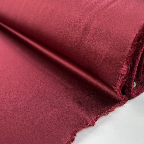 Italian 100% Viscose Wine Red Suiting Fabric Rubina Roll