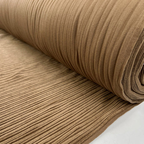 Italian 6 Wale Corduroy Camel Cotton Woven Trouser Fabric Roll