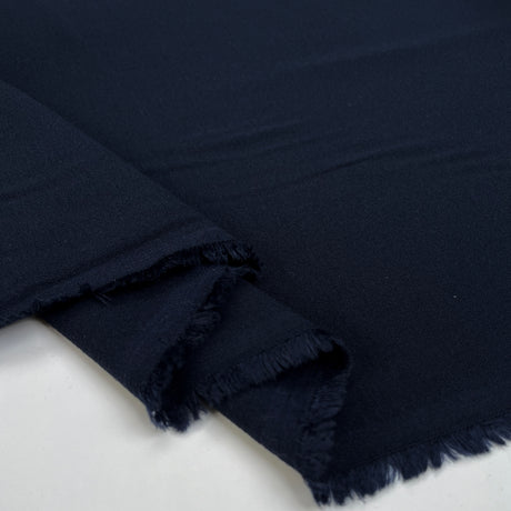 Italian Crepe Midnight Navy Polyester Viscose Lycra Dress Fabric Fold