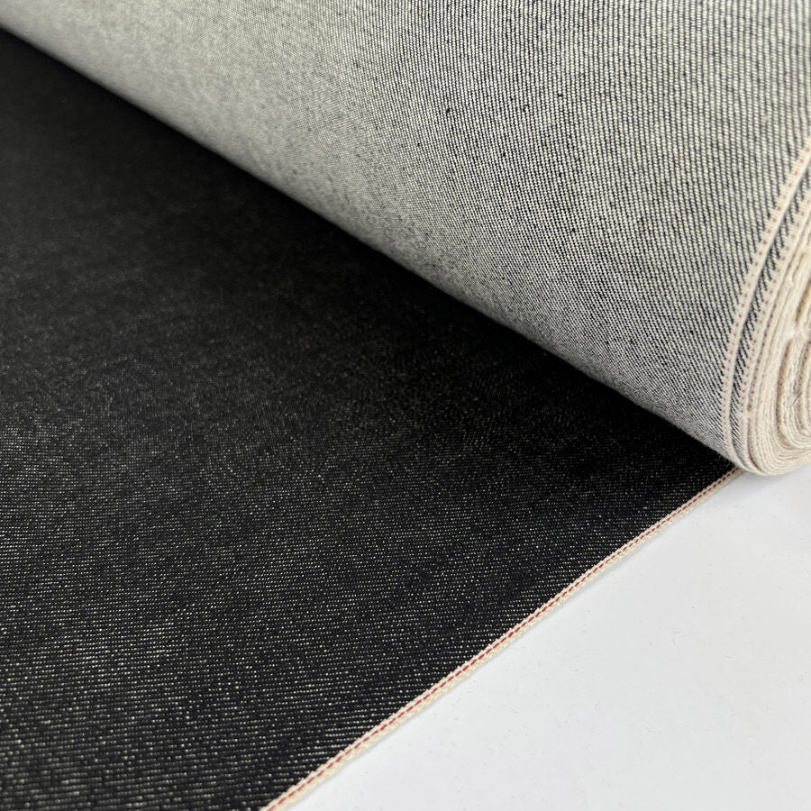 Italian Red Selvedge Denim - Ash Black