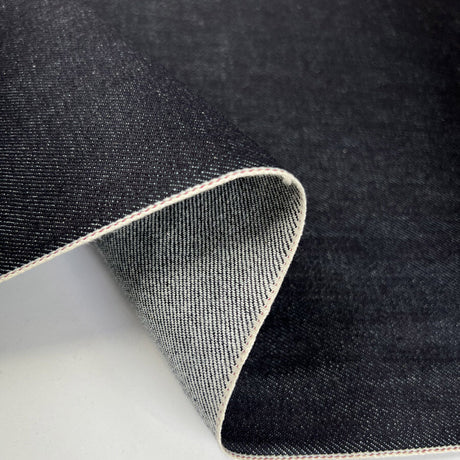 Italian Red Selvedge Denim Classic Indigo Cotton Heavy Trouser Fabric Fold