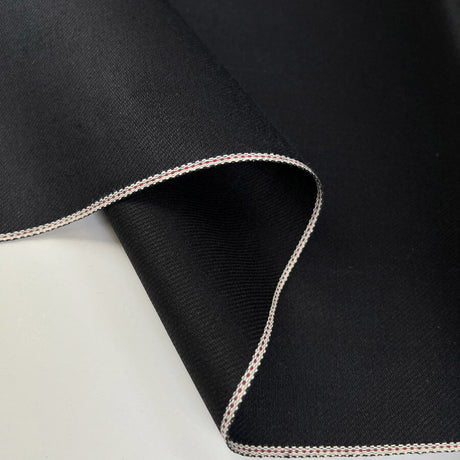 Italian Red Selvedge Denim Dark Indigo Cotton Heavy Trouser Fabric Fold